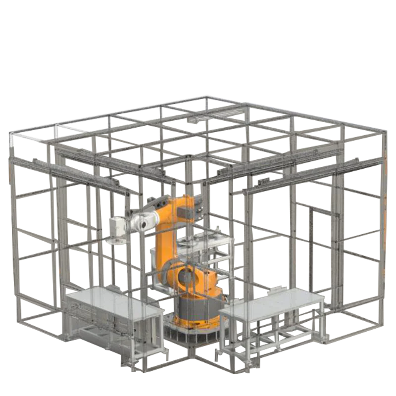 cella-robotizzata-per-asservimento-macchine-utensili Robotic Cell for Machine Tool Servicing | Whitech